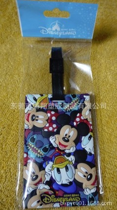 【工廠供應迪士尼系列 米奇米妮家族PVC行李牌 托運牌飛機牌 旅行牌】價格,廠家,圖片,滴膠滴塑產(chǎn)品,東莞市博翔塑膠制品-